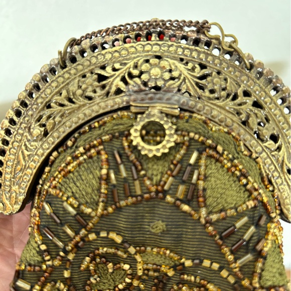 Vintage Style 100% silk women’s beaded purse Bohemian Boho Chic Victorian style - Picture 7 of 11